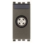 VIMAR - Presa TV-RD-SAT Metal con Connettore Maschio, 5-2400 MHz, Attenuazione 1 dB, Passaggio Corrente e Segnali Controllo 24V 500mA Max 19300.01.M