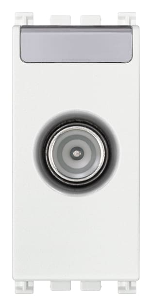 VIMAR - Presa Passante Bianco Coassiale Connettore Maschio Attenuazione Derivazione 10 Db 5-2400 Mhz 19300.10.B