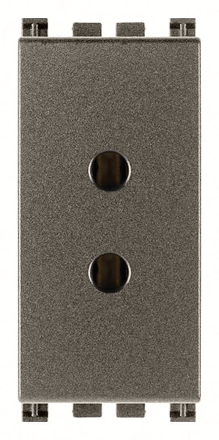 VIMAR - Presa 2P 6A 24V Metal per Spina 01620 Spinotti Ø 3mm Interasse 12,4mm Circuiti Ausiliari