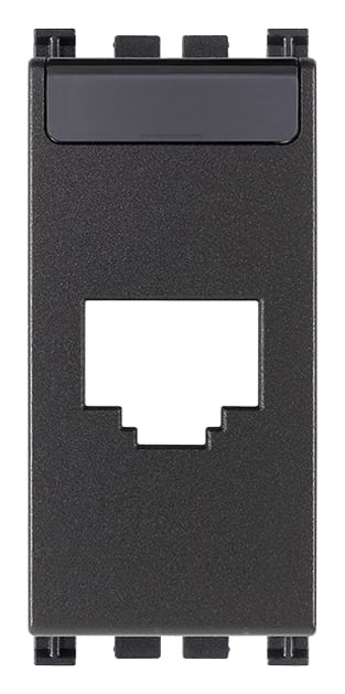 VIMAR - Adattatore RJ45 grigio per connettori AMP Tyco Jack linea 110 toolless Jack MTRJ Lucent Avaya Systimax MPS100 MGS200 MGS300 MGS400 MGS500. 19338.C