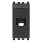 VIMAR - Presa RJ45 Grigio Netsafe Cat5E UTP - Connettore Non Schermato, Cablaggio Universale T568A/B, 8 Contatti, Morsetti Ad Incisione D'Isolante