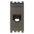 VIMAR - Presa Rj45 Netsafe Cat6 Ftp Metal - Connettore Schermato Universale T568A/B, 8 Contatti, Morsetti Ad Incisione D'Isolante 19339.14.M