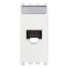 VIMAR - Presa RJ45 Bianca Cat6A UTP Netsafe - Connettore Universale T568A/B, 8 Contatti, Morsetti Ad Incisione Isolante