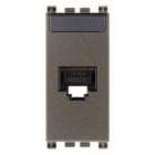 VIMAR - Presa Rj45 Netsafe Cat6A Ftp Metal - Connettore Schermato Universale T568A/B, 8 Contatti, Morsetti Ad Incisione Isolante 19339.16.M