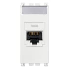 VIMAR - Presa RJ45 Panduit Cat5e UTP bianco con connettore MINI-COM, non schermata, cablaggio T568A/B, 8 contatti, morsetti ad incisione d'isolante. 19340.1.B