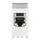VIMAR - Presa RJ45 Panduit Cat5e FTP bianco con connettore MINI-COM, schermata, cablaggio T568A/B, 8 contatti, morsetti ad incisione d'isolante. 19340.2.B