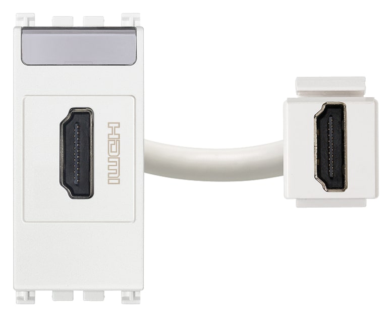 VIMAR - Presa HDMI 2.1B Bianco Standard Keystone 19346.B