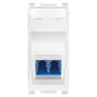 VIMAR - Presa Ottica Monomodale 9/125 µm Lc Bianco con Adattatore Duplex 19350.LC.B