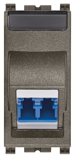 VIMAR - Presa Ottica Monomodale 9/125 LC Metal con Adattatore Duplex