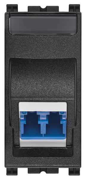VIMAR - Presa Ottica Monomodale 9/125 µm con Adattatore Lc Duplex Grigio