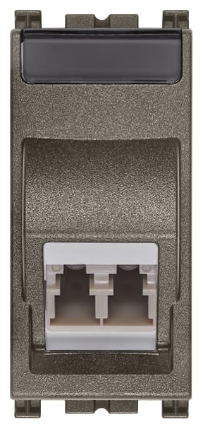 VIMAR - Presa Ottica Multimodale 50/125 Lc Metal con Adattatore Duplex