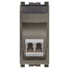 VIMAR - Presa Ottica Multimodale 50/125 Lc Metal con Adattatore Duplex 19351.LC.M