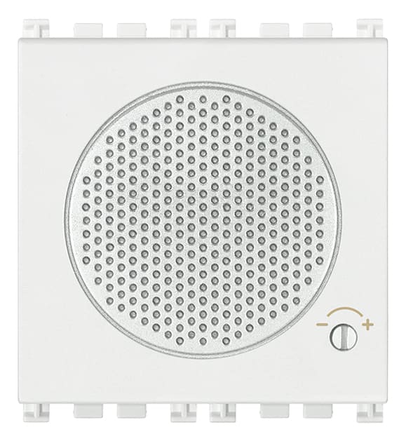 VIMAR - Suoneria Elettronica 3 Sequenze Sonore Regolabili 12V Bianco - Moduli Tritonale Bitonale Ronzatore Alimentazione 12V~ 50-60 Hz 12Vdc Selv 19380.B