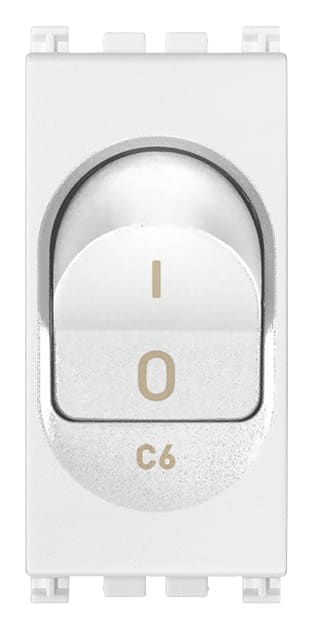 VIMAR - INTERRUTTORE MT 1P+N C6 120-230V BIANCO