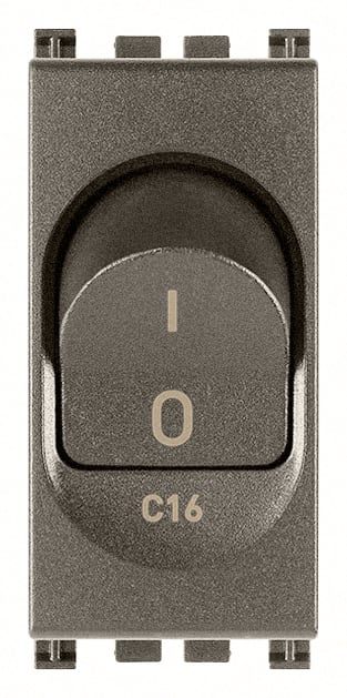 VIMAR - INTERRUTTORE MT 1P+N C16 120-230V METAL 19405.16.M