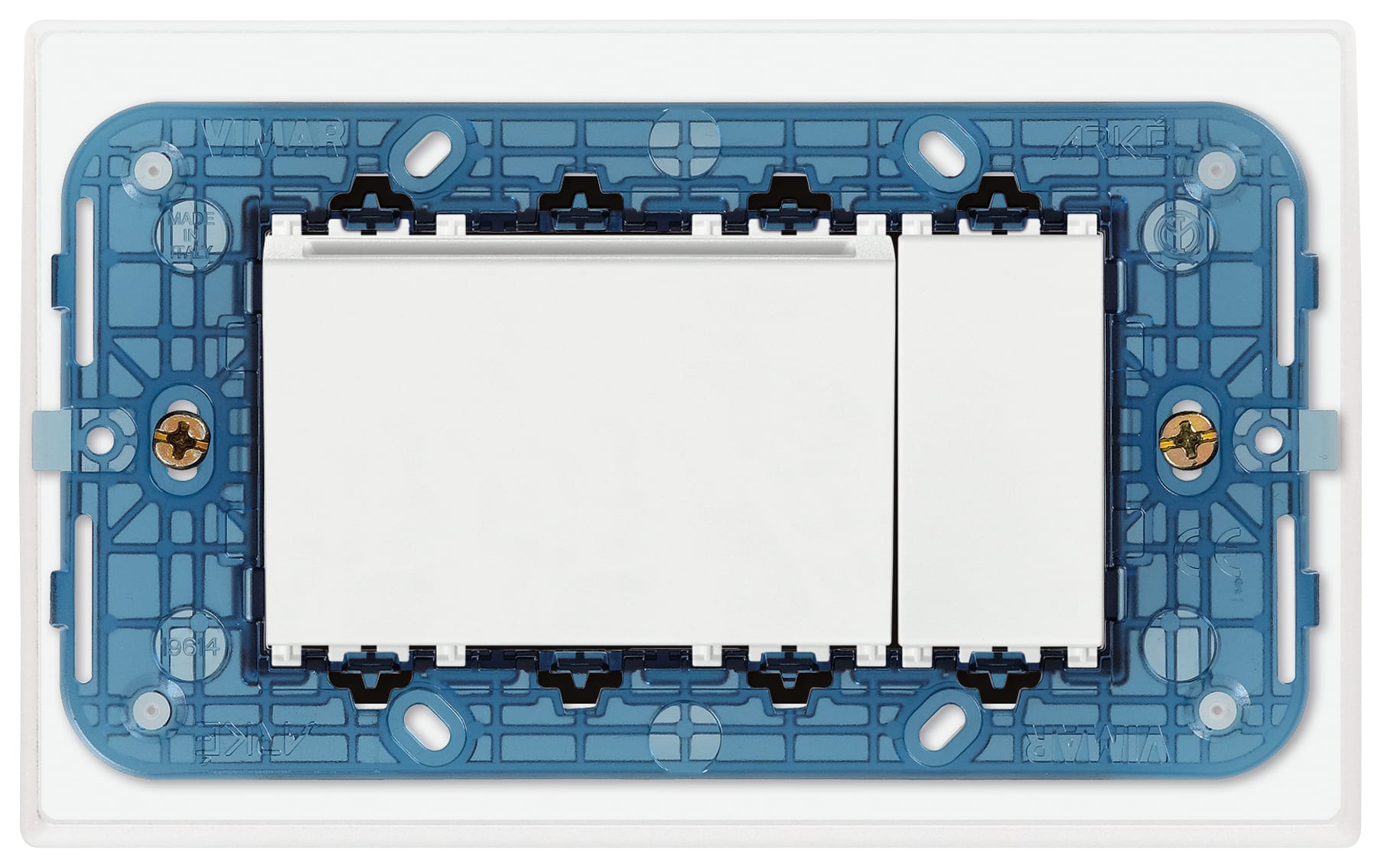 VIMAR - Programmatore e Lettore di Carte A Transponder Bianco con Scatola da Tavolo 4 Moduli