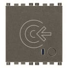 VIMAR - Fuoriporta RFID IoT Metal, lettore smart card, configurazione via app, Bluetooth 5.0, uscita relè, ingresso DND, LED regolabile, 100-240 V.