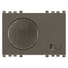 VIMAR - Sirena Da Interno Metal - 2 Suonerie Selezionabili, Volume Beep, Led Rosso - 3 Moduli 19496.M