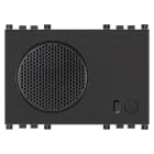 VIMAR - Sirena da Interno Grigio - 2 Suonerie Selezionabili, Volume Beep, Led Rosso - 3 Moduli