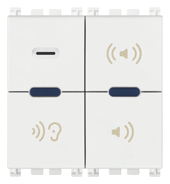 VIMAR - Microfono di chiamata bianco per controllo vocale e bambini - 2 moduli