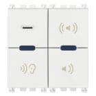 VIMAR - Microfono di chiamata bianco per controllo vocale e bambini - 2 moduli