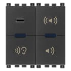 VIMAR - Microfono di chiamata grigio per controllo vocale dei bambini - 2 moduli