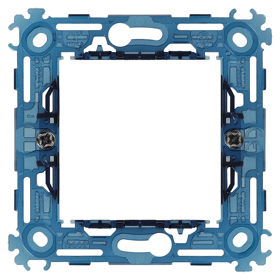 VIMAR - Supporto 2 Moduli con Griffe per Scatole da Incasso Ø 60 mm Interasse 71 mm
