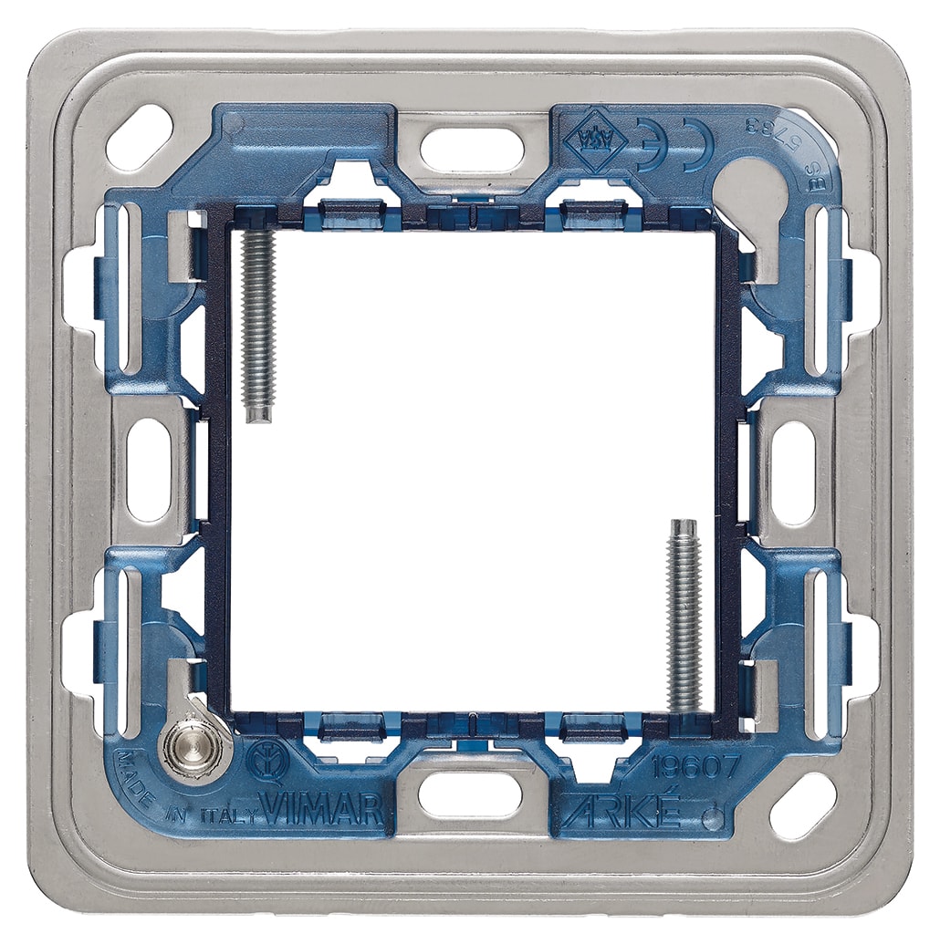 VIMAR - Supporto 2 Moduli con Viti per Scatole Quadrate - 2M Bs 19607