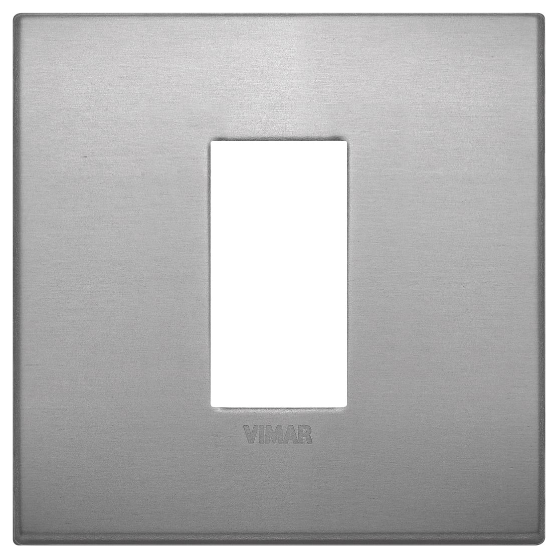 VIMAR - Placca Classic 1 Modulo Alluminio Lava per Impianti Elettrici 19641.16