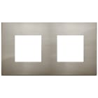 VIMAR - PLACCA 4M (2+2)INT71 CL ACCIAIO SPAZZ