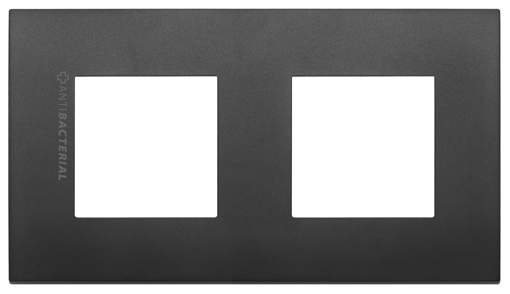 VIMAR - PLACCA 4M (2+2)INT71 CL ANTIBATT. NERO 19643.AB.71