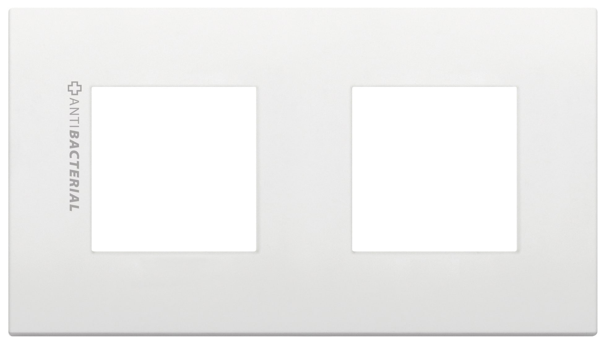 VIMAR - PLACCA 4M (2+2)INT71 CL ANTIBATT. BIANCO 19643.AB.74