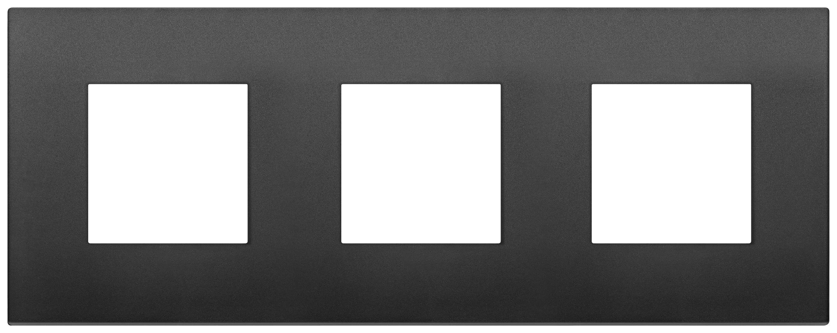 VIMAR - PLACCA 6M (2+2+2)INT71 CL NERO 19644.71