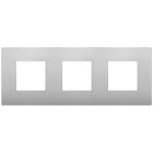 VIMAR - Placca 6 Moduli Interasse 71 mm Silver Matt Tecnopolimero