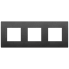 VIMAR - PLACCA 6M (2+2+2)INT71 CL ANTIBATT. NERO 19644.AB.71