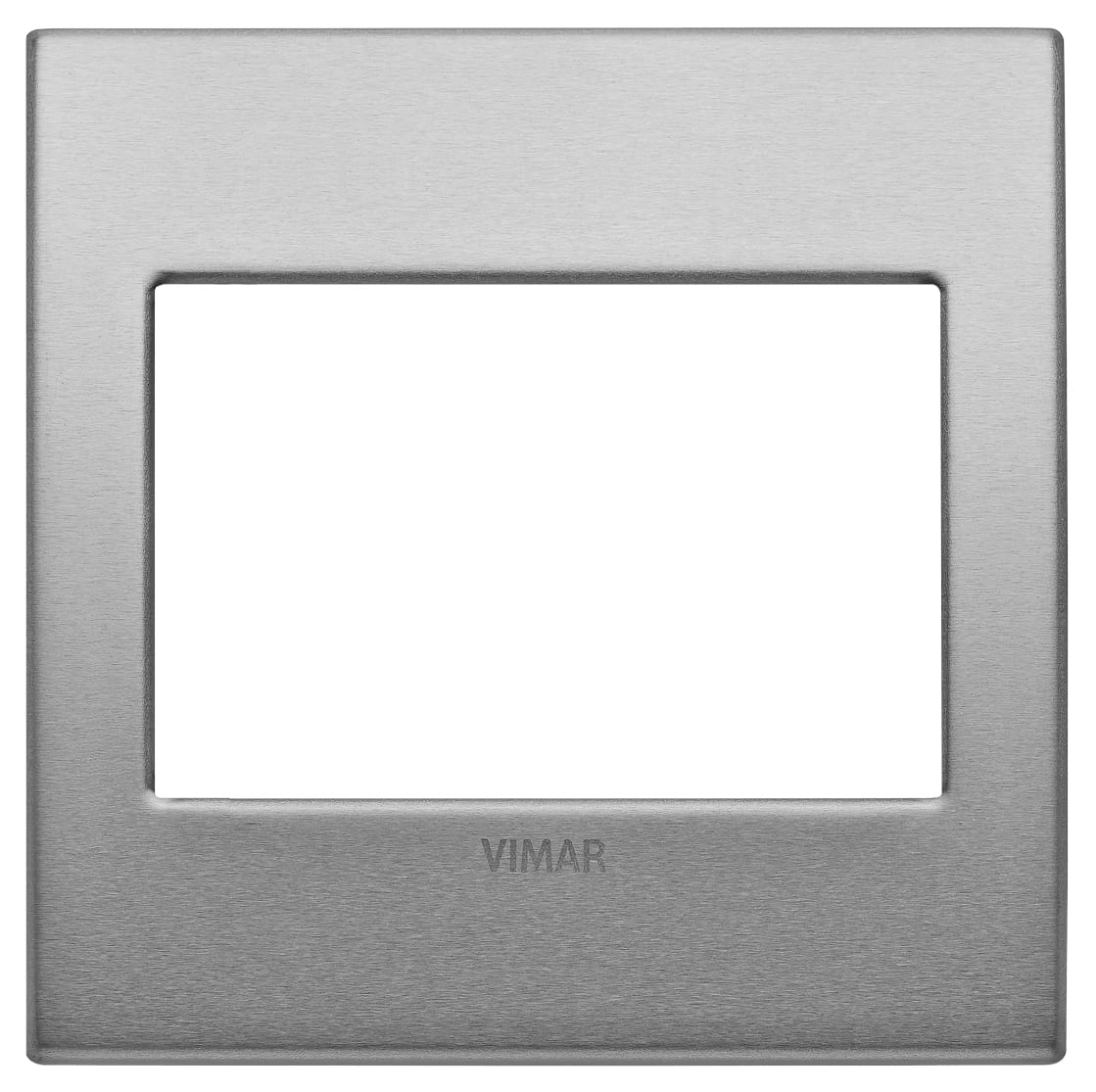 VIMAR - Placca Classic 3 Moduli in Alluminio Lava per Impianti Elettrici 19648.16