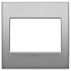 VIMAR - Placca Classic 3 Moduli in Alluminio Lava per Impianti Elettrici