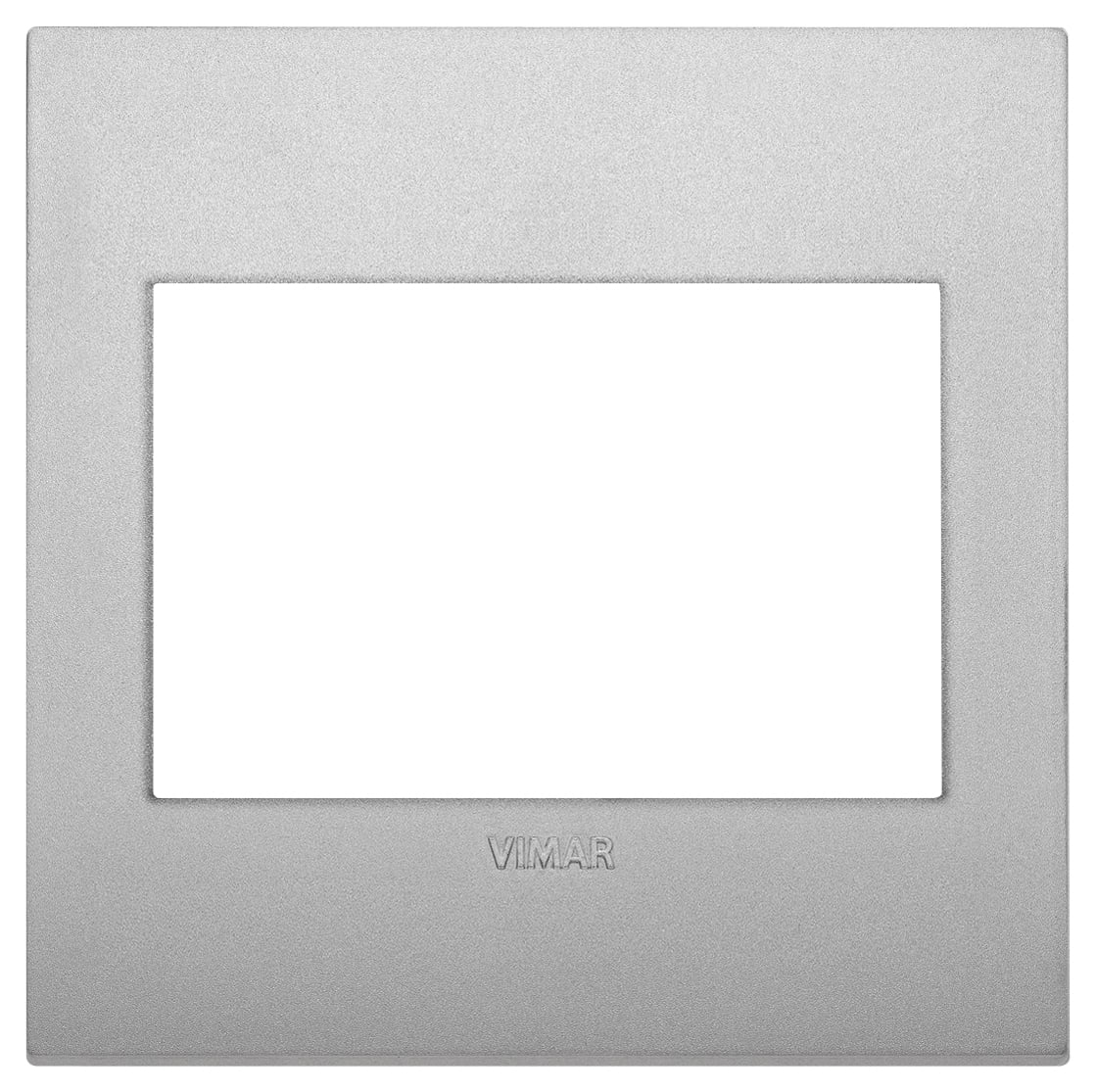 VIMAR - Placca Classic 3 Moduli in Tecnopolimero Silver Matt