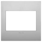 VIMAR - Placca Classic 3 Moduli in Tecnopolimero Silver Matt