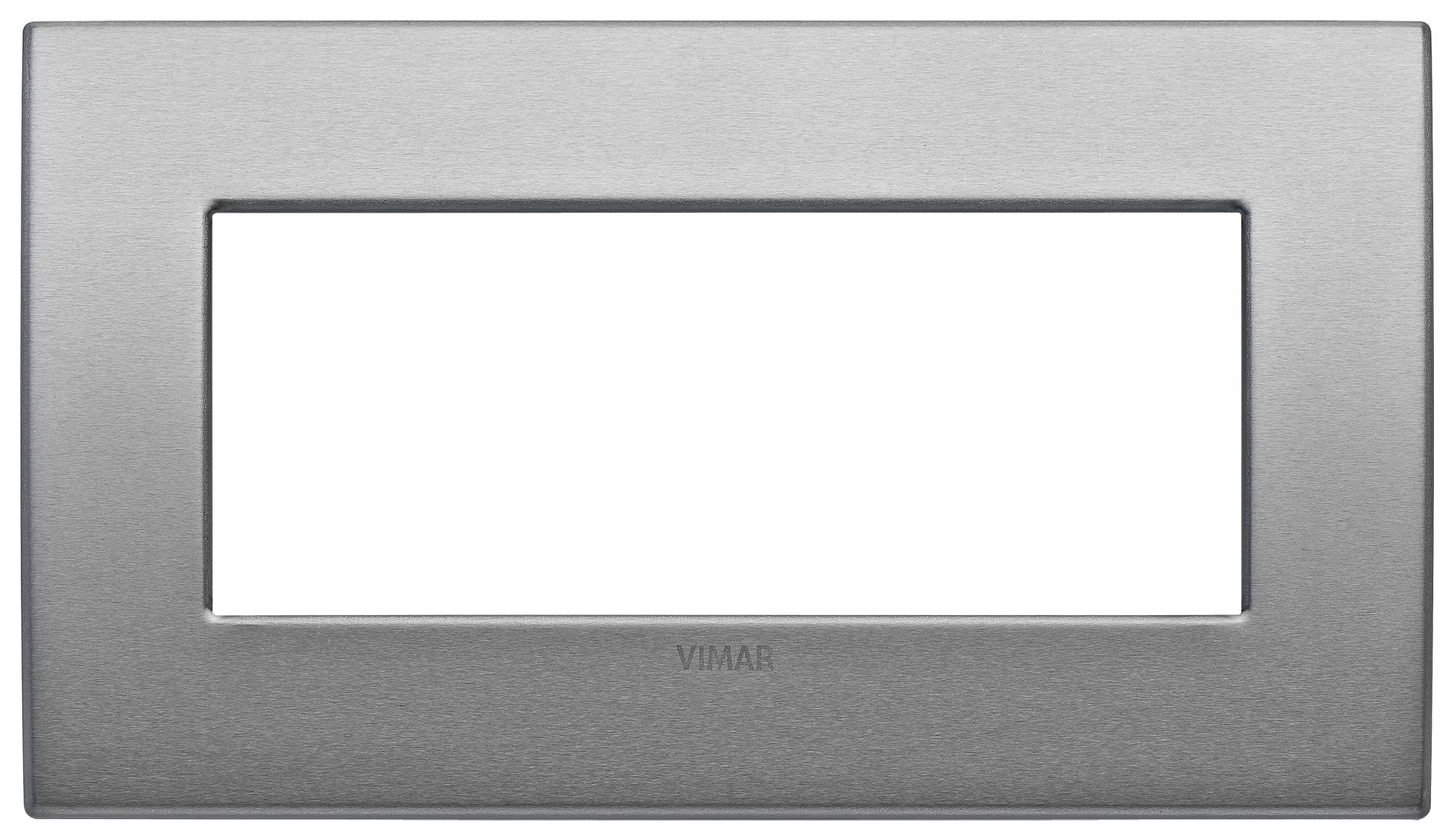 VIMAR - Placca Classic 5 Moduli in Alluminio Lava per Impianti Elettrici 19649.16