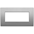 VIMAR - Placca Classic 5 Moduli in Alluminio Lava per Impianti Elettrici 19649.16