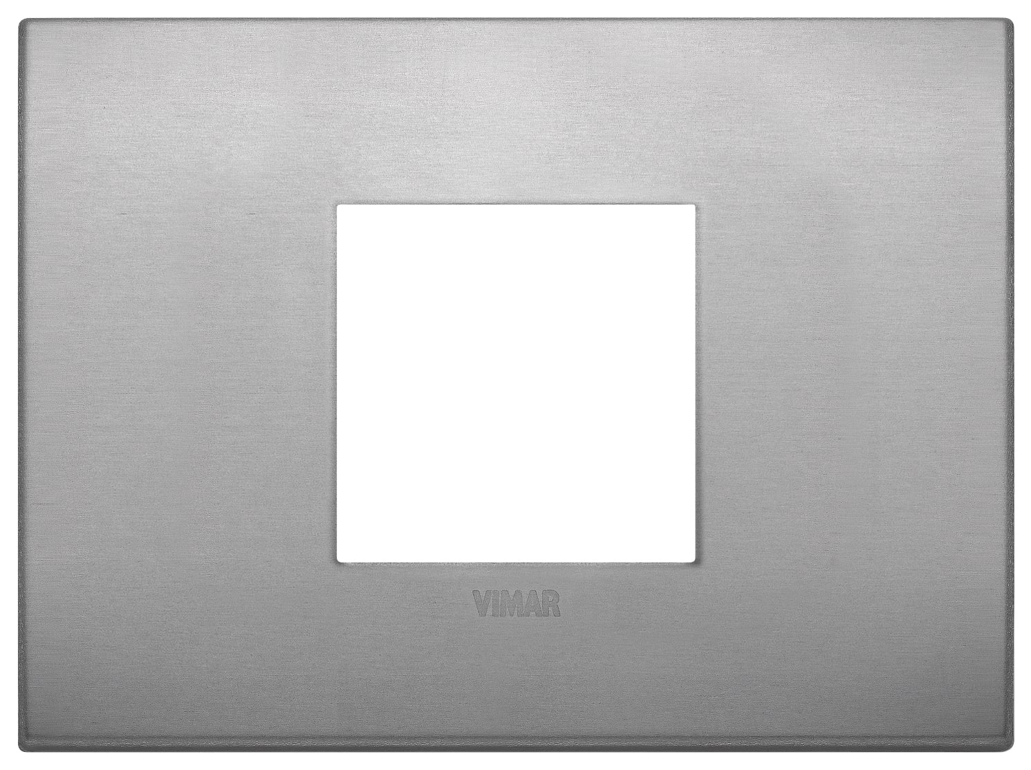 VIMAR - Placca Classic 2 Moduli Centrali in Alluminio Lava 19652.16