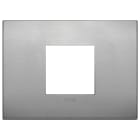 VIMAR - Placca Classic 2 Moduli Centrali in Alluminio Lava 19652.16