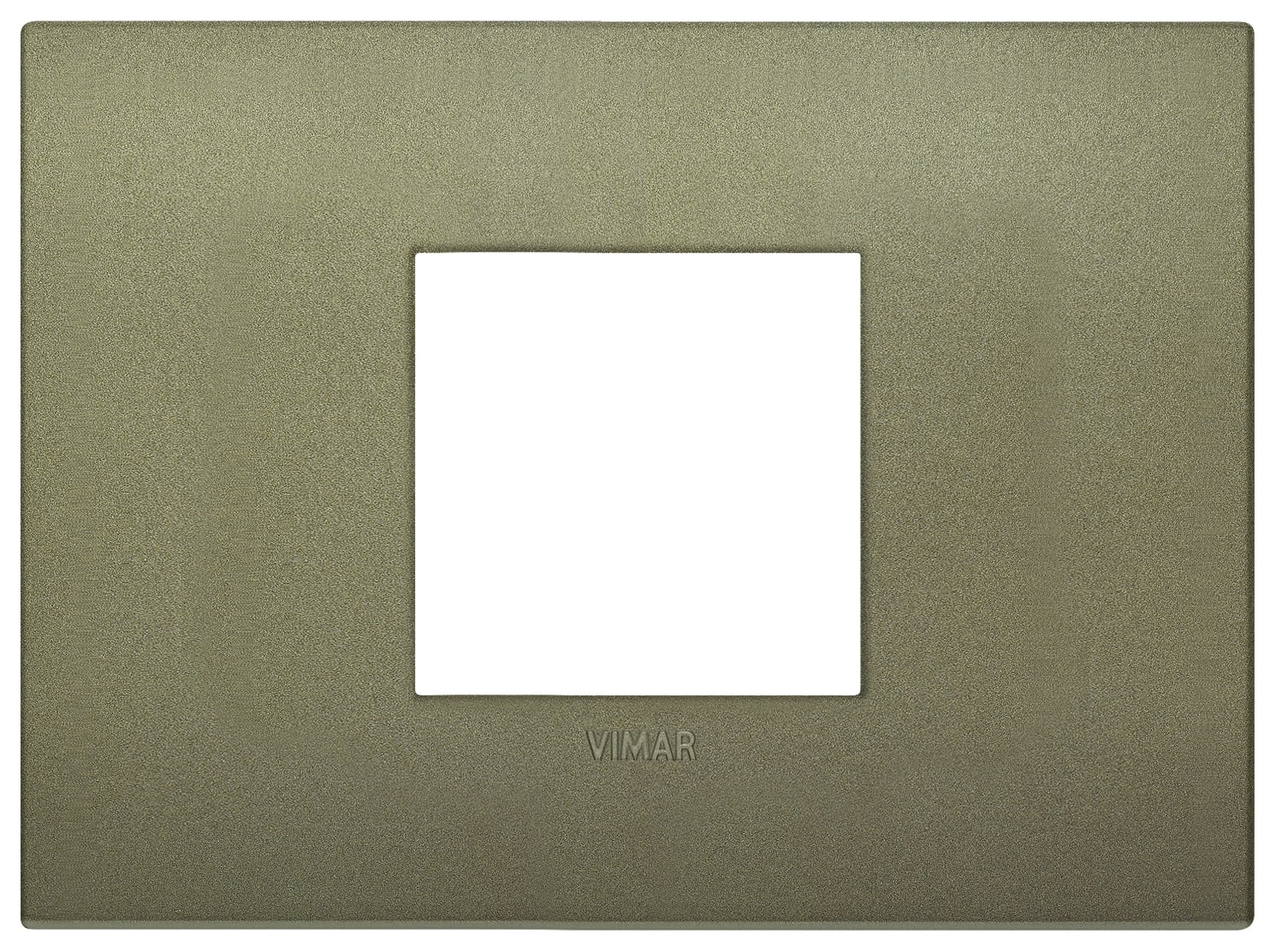VIMAR - Placca Classic 2 Moduli Centrali in Tecnopolimero Verde Matt