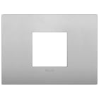 VIMAR - Placca Classic 2 Moduli Centrali in Tecnopolimero Silver Matt