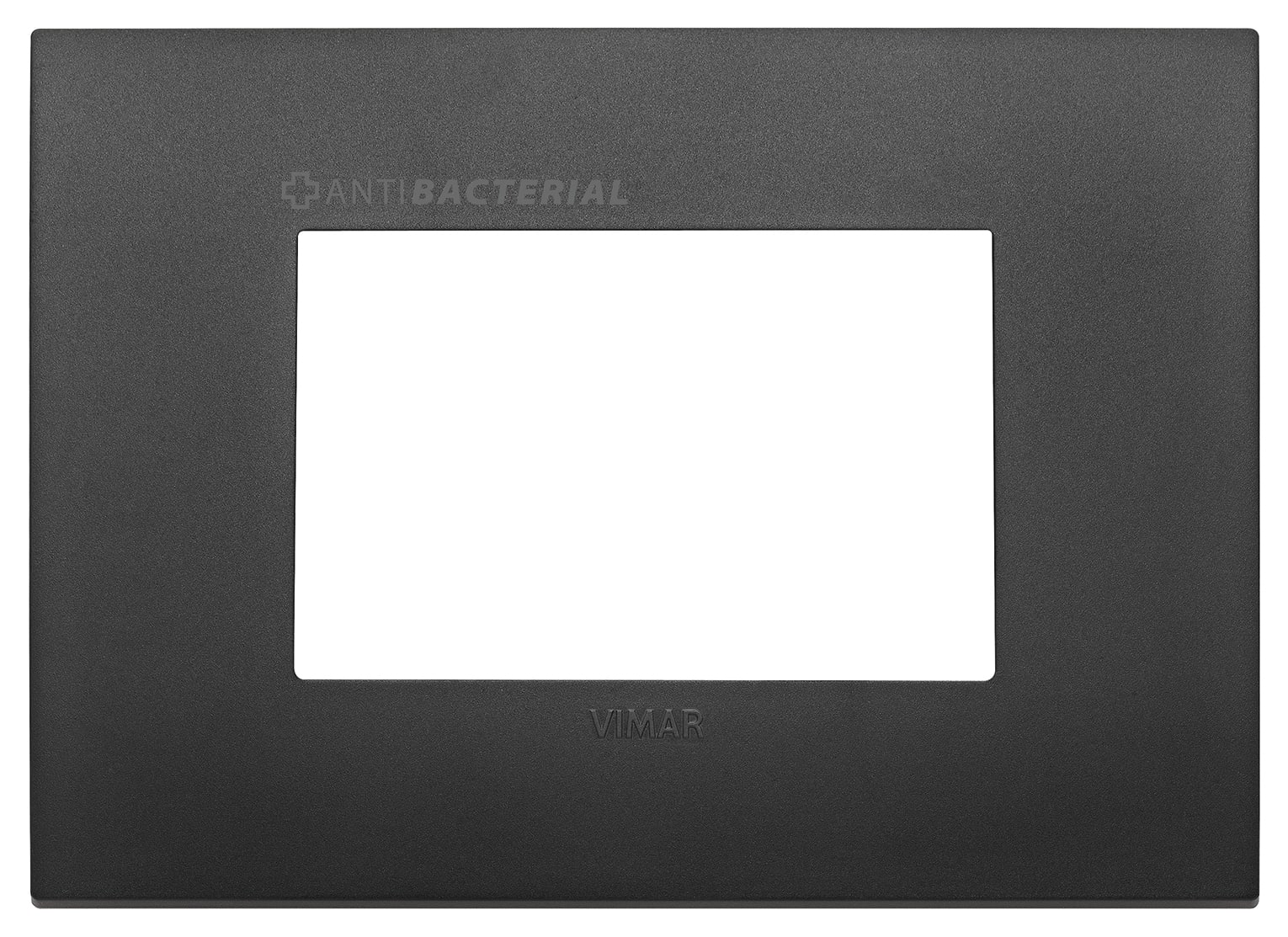 VIMAR - PLACCA CLASSIC 3M ANTIBATTERICO NERO 19653.AB.71