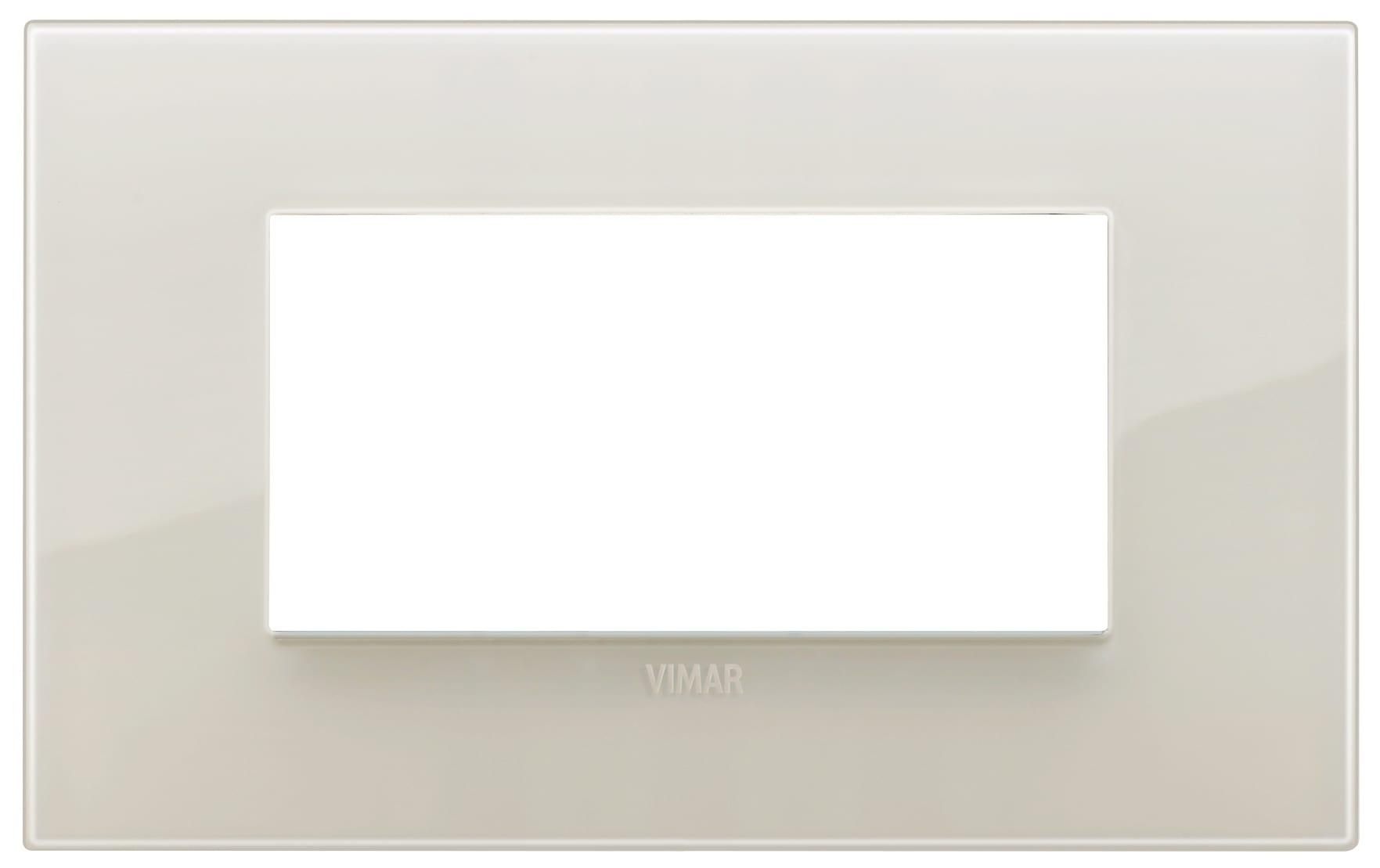 VIMAR - Placca Classic 4 Moduli Tecnopolimero Reflex Avorio - Materiale Elettrico 19654.67