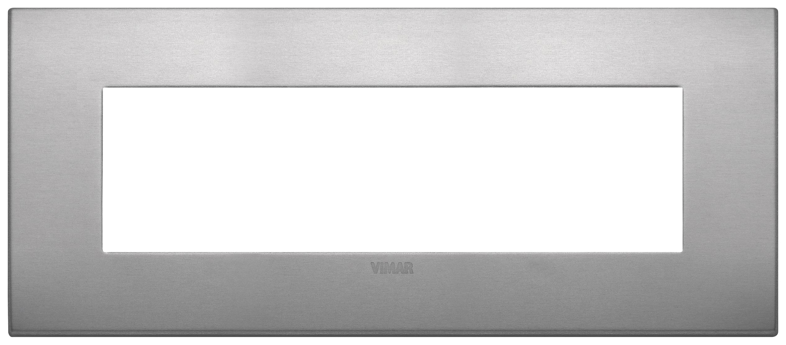 VIMAR - Placca Classic 7 Moduli in Alluminio Lava per Impianti Elettrici
