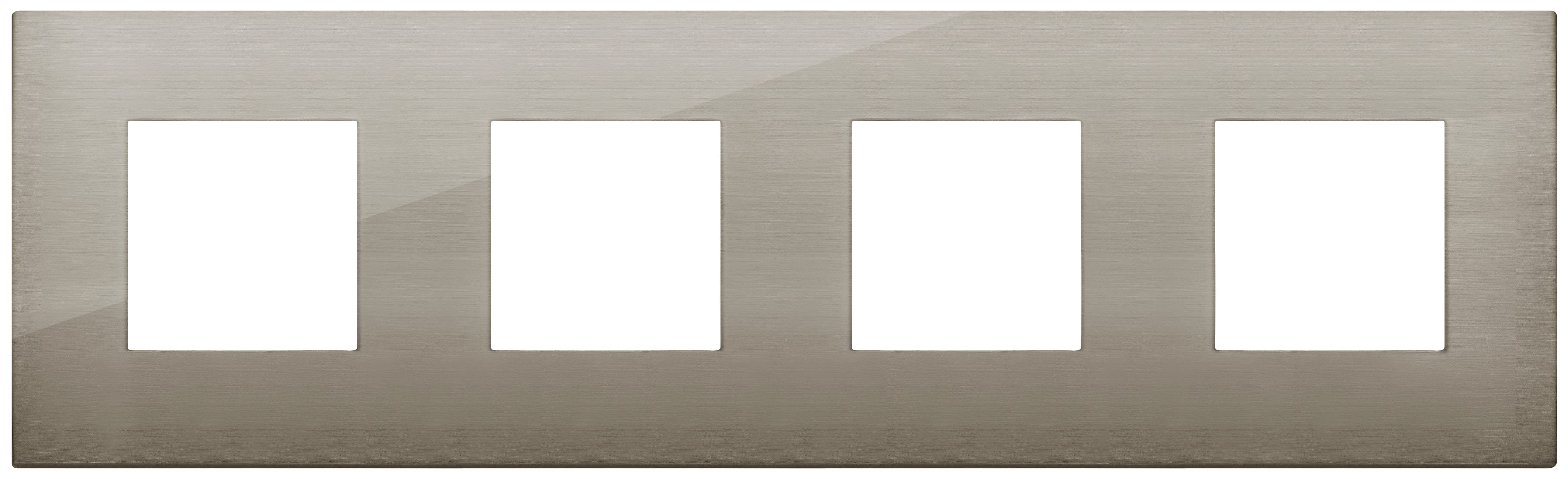 VIMAR - PLACCA 8M (2+2+2+2)INT71 CL ACCIAIO SPAZ 19669.08