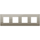 VIMAR - PLACCA 8M (2+2+2+2)INT71 CL ACCIAIO SPAZ 19669.08